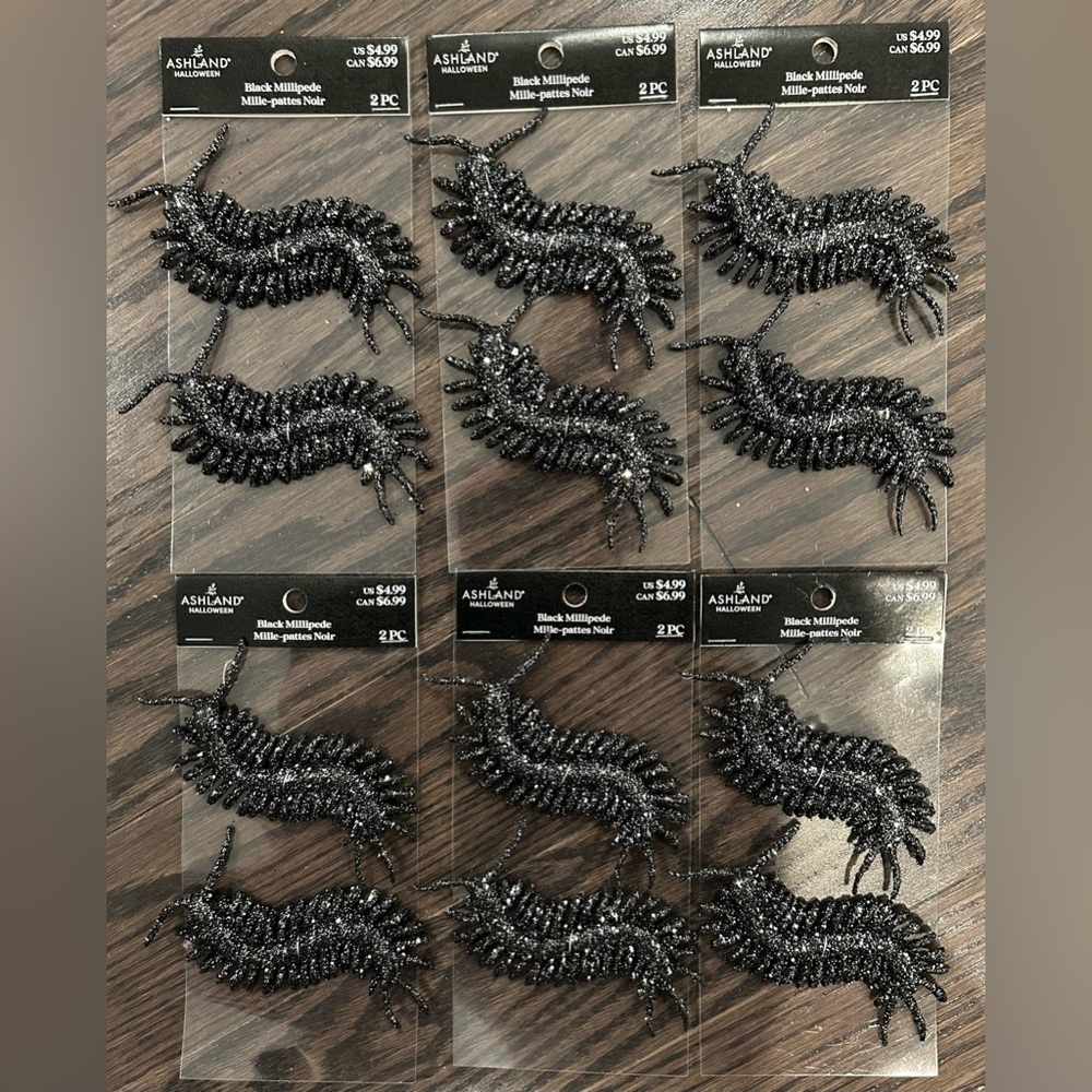 Ashland Glittery Black Millipedes NWT
